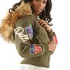 Pelle Pelle American Bombshell MB Olive Fur Hooded Jacket