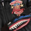 Pelle Pelle American Bruiser Black Plush Women Crop Leather Jacket