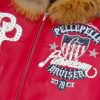 Pelle Pelle American Bruiser MB 1978 Red Fur Hood Leather Jacket