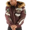 Pelle Pelle American Bruiser MB Brown Fur Hood Jacket