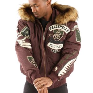 Pelle Pelle American Bruiser MB Brown Fur Hood Jacket