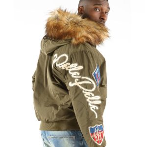 Pelle Pelle American Bruiser MB Olive Green Fur Hood Wool Jacket