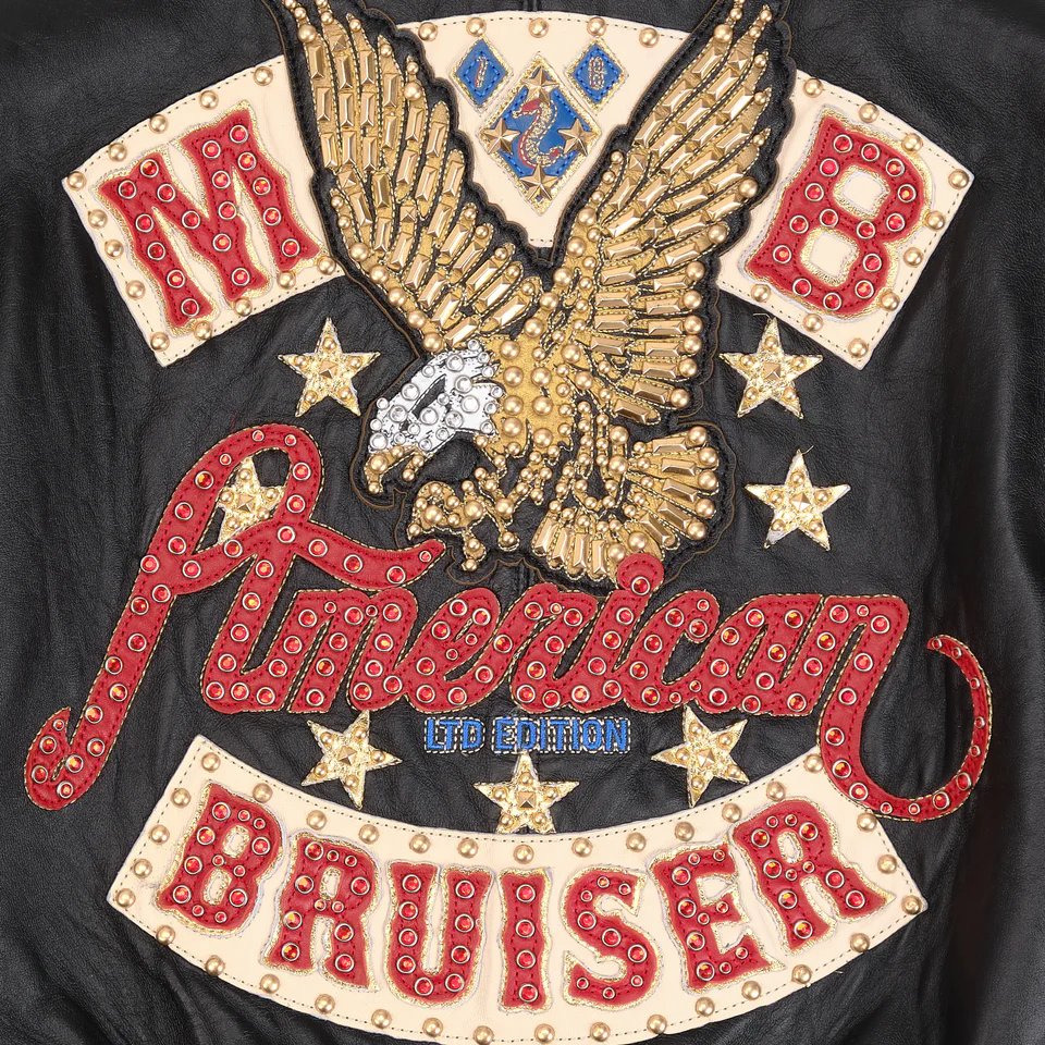 Pelle Pelle American Bruiser Marc Buchanan 1978 Black Plush Women Crop Jacket