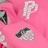 Pelle Pelle American Bruiser Pink Plush Women Crop Genuine Leather Jacket