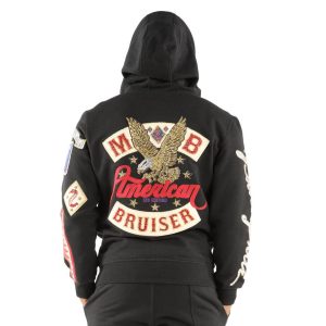 Pelle Pelle American Bruiser Plush Black Wool Hoodie