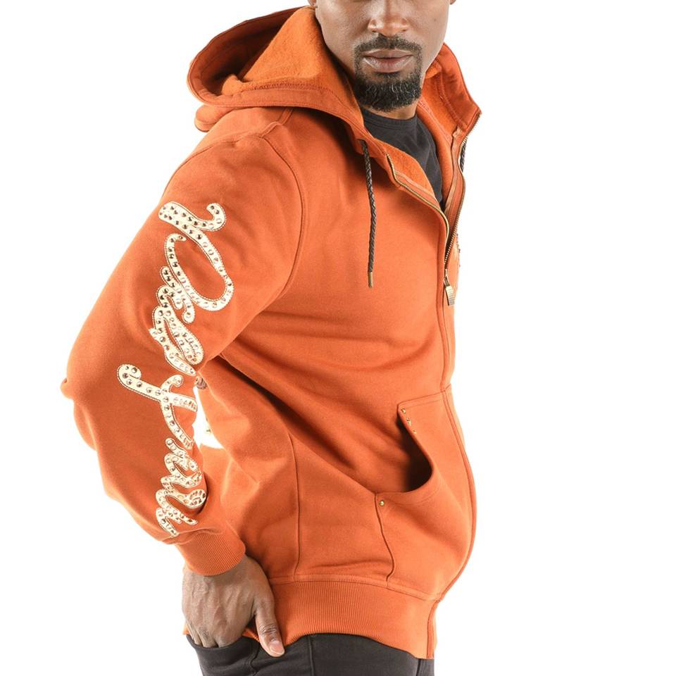 Pelle Pelle American Bruiser Plush Orange Wool Hoodie