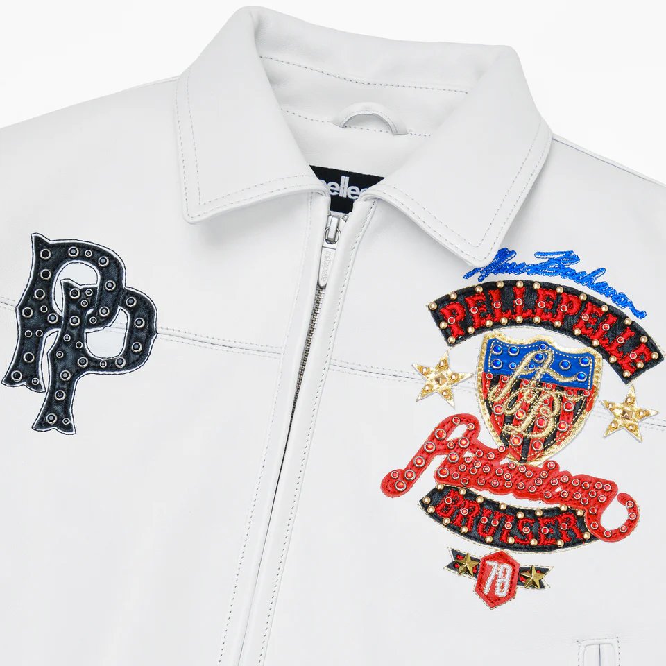 Pelle Pelle American Bruiser White Plush Women's Crop Jacket