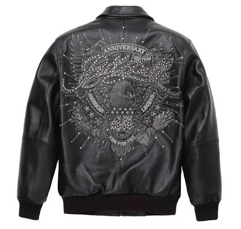 Pelle Pelle American Legend 45th Anniversary Black Studded Leather Jacket