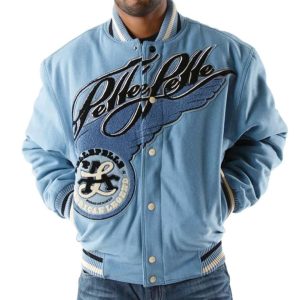Pelle Pelle American Legend Light Blue Varsity Jacket