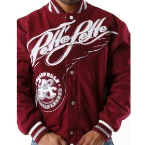 Pelle Pelle American Legend Maroon Varsity Wool Jacket