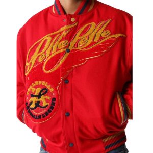 Pelle Pelle American Legend Red Varsity Wool Jacket