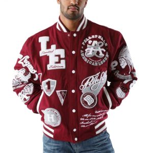 Pelle Pelle American Legend Varsity Maroon Jacket