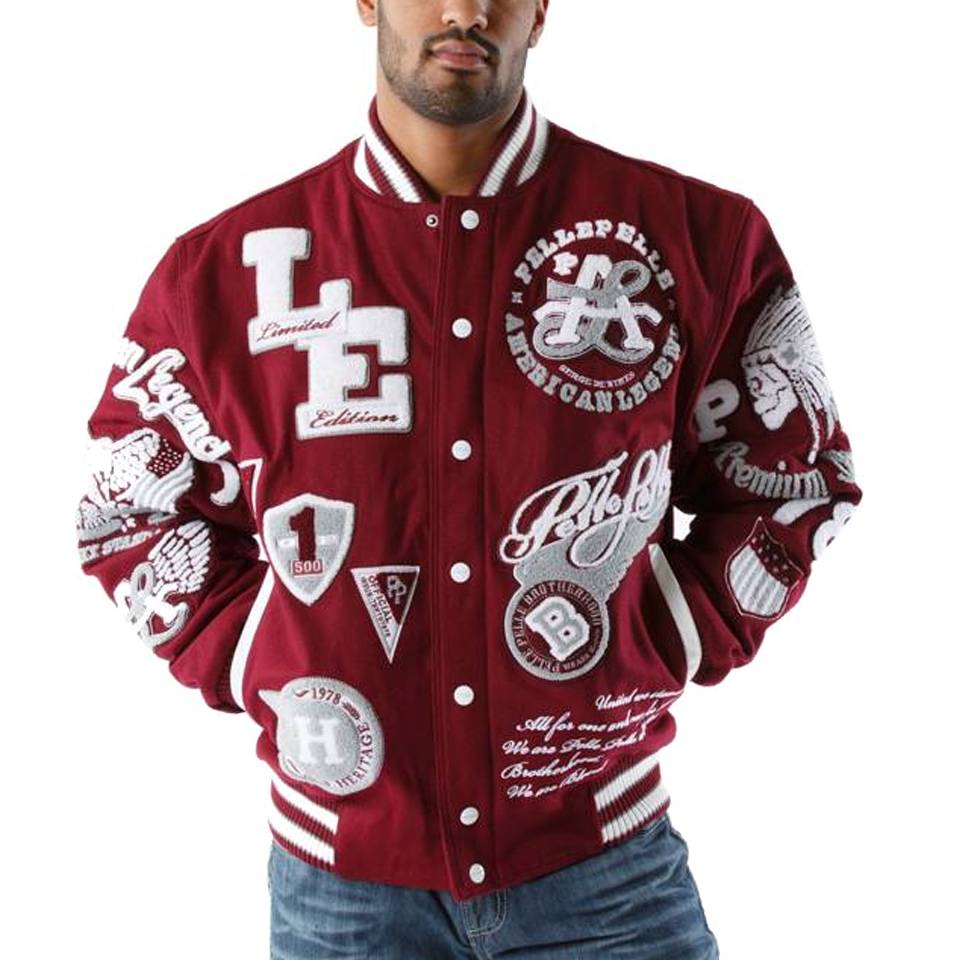 Pelle Pelle American Legend Varsity Maroon Jacket