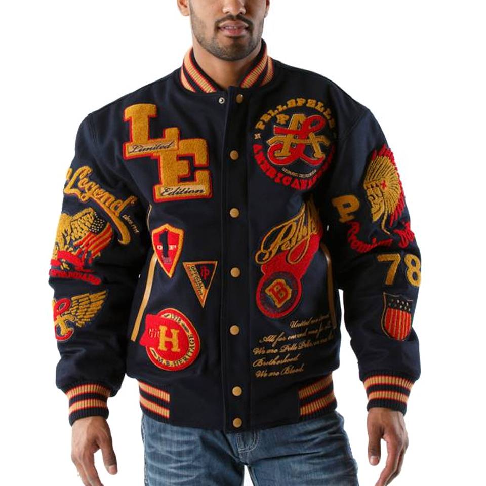 Pelle Pelle American Legend Varsity Navy Blue Jacket