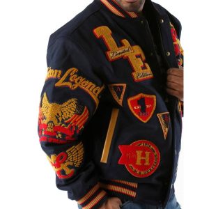 Pelle Pelle American Legend Varsity Navy Blue Wool Jacket
