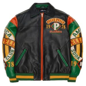Soda Club Pelle Pelle American Black Jacket