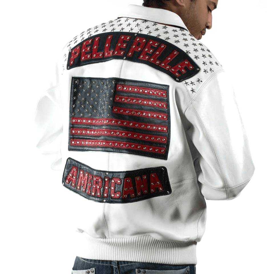 Pelle Pelle Americana White Leather Jacket
