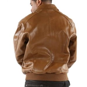 Pelle Pelle Applique Basic Brown Leather Jacket