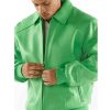 Pelle Pelle Applique Basic Green Genuine Leather Jacket