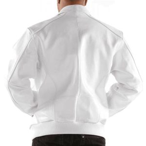 Pelle Pelle Applique Basic White Leather Jacket