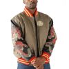 Pelle Pelle Asian Dragon Heart Brown Varsity Jacket