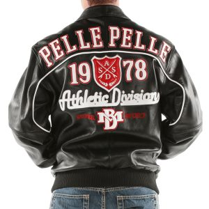 Pelle Pelle Athletic Division MB 1978 Black Leather Jacket