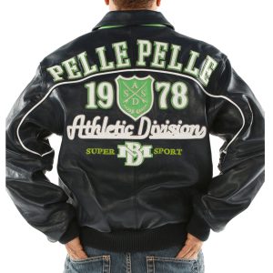 Pelle Pelle Athletic Division MB 1978 Navy Blue Leather Jacket