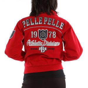 Pelle Pelle Athletic Division Super Sport MB 1978 Red Wool Jacket