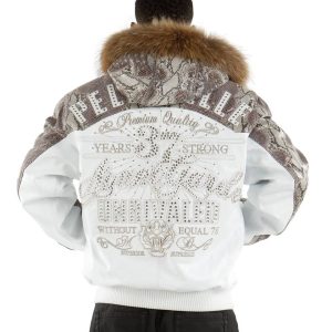 Pelle Pelle Avant Garde 1978 Unrivaled Supreme White Fur Hood Leather Jacket