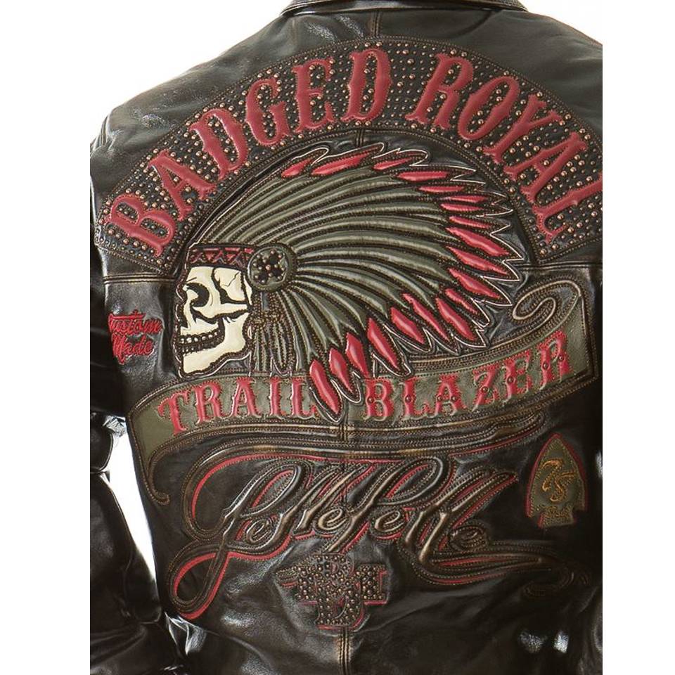 Pelle Pelle Badged Trail Blazer MB Dark Brown Men's Leather Jacket