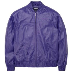 Pelle Pelle Basic Burnish Purple Top Grain Leather Jacket