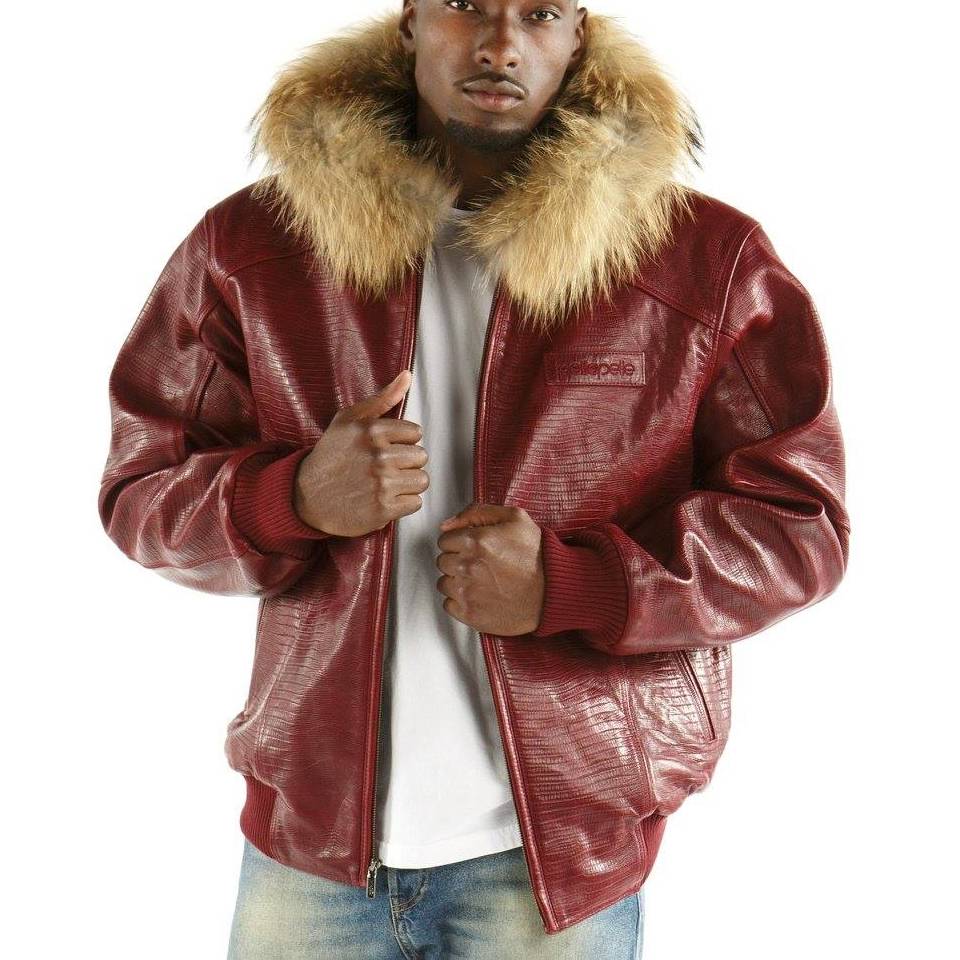 Pelle Pelle Basic Red Fur Hood Jacket