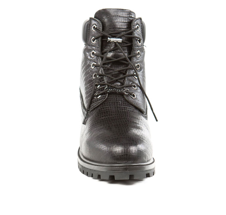 Pelle Pelle Basic in Black Iguana Leather Boots