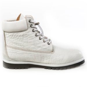 Pelle Pelle Basic in White Iguana Leather Boots