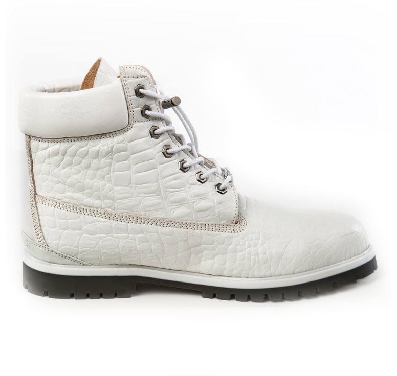 Pelle Pelle Basic in White Iguana Leather Boots