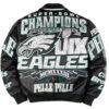 Pelle Pelle Black Bowl Championship Philadelphia Eagles Leather Jacket