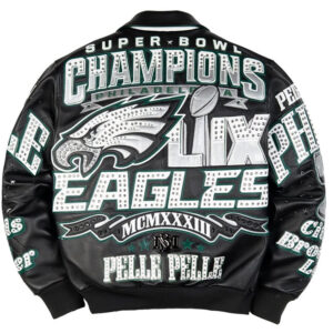 Pelle Pelle Black Bowl Championship Philadelphia Eagles Leather Jacket