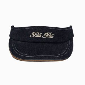 Pelle Pelle Black Denim Visor