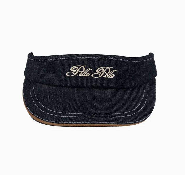 Pelle Pelle Black Denim Visor
