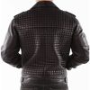 Pelle Pelle Black Houndstooth Biker Leather Jacket