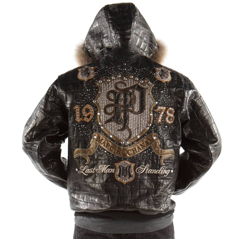 Pelle Pelle Black Last Man Standing MB 1978 Fur Hooded Leather Jacket