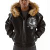 Pelle Pelle Black Last Man Standing MB Fur Hood Jacket