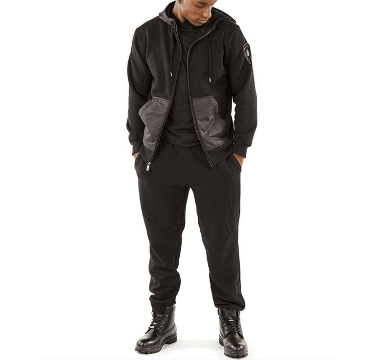 Pelle Pelle Black Midlayer Warm Up Tracksuit