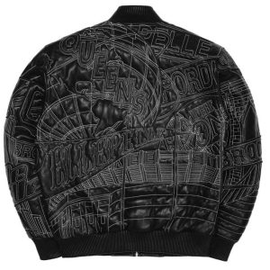 Pelle Pelle Black NYC Boro Quilted Top Grain Leather Jacket