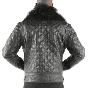 Pelle Pelle Black Quilted Biker Leather Jacket