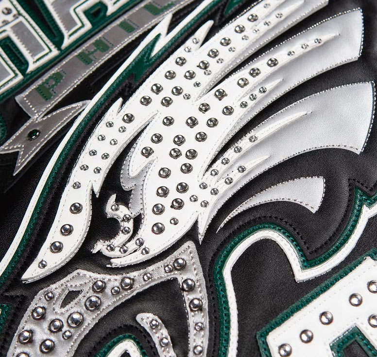 Pelle Pelle Black Super Bowl Championship Philadelphia Eagles High Quality Leather Jacket