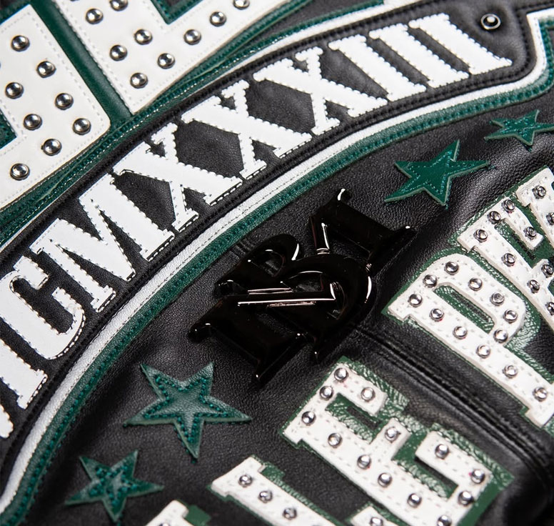 Pelle Pelle Black Super Bowl Championship Philadelphia Eagles Real Leather Jacket