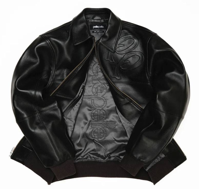 Pelle Pelle Black Two Tone Real Leather Jacket