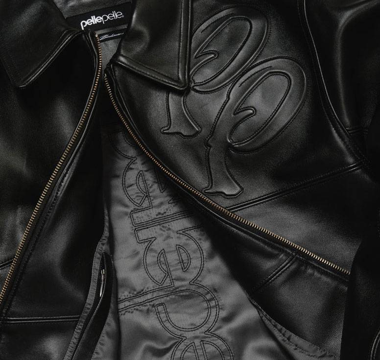 Pelle Pelle Black Two Tone Top Grain Leather Jacket