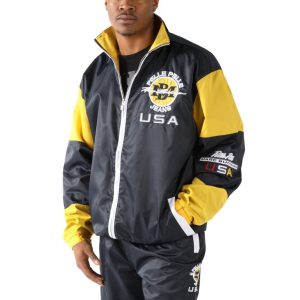 Pelle Pelle Black USA Jeans Old School Velour Nylon Tracksuit - Copy